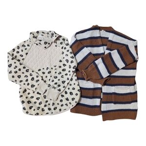 Ladies Sweater Lot, Size S, Open Cardigans and Lepord Printleopard print pullove